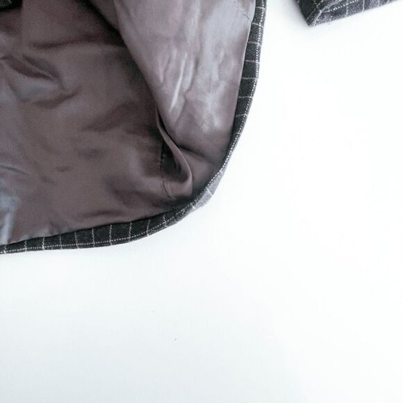 Emporio Armani Women's Blazer Coat Jacket Windowpane Check Brown EU 40 - Picture 3 of 8